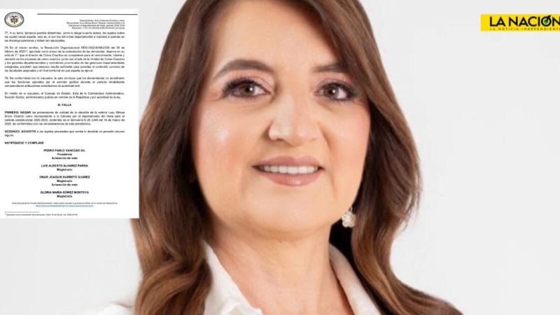 Consejo de Estado respalda elección de Mireya Bravo al Huila